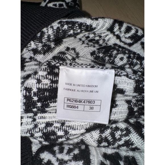 Chanel 19B Coco Neige Ski Black White CC Long Sleeve Cashmere Jumper Sweater 38 - Picture 16 of 16